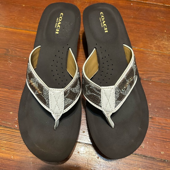 Coach Jolene Wedge Thong Sandals - Picture 5 of 5